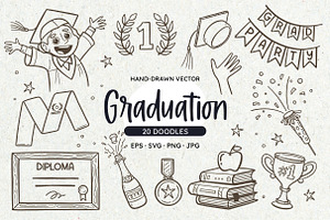 Graduation Party Doodles, an Education Illustration by insemar