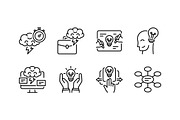 Brainstorming Icon Set, an Outline Icon by Eklip Studio (Thumbnail 3 of 3)