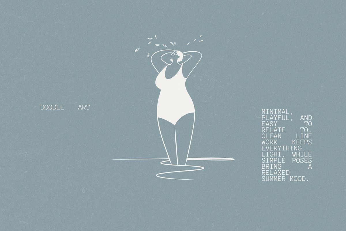 Summer People: Minimal Line Art, a Person Illustration by Veyla (Photo 5 of 11)