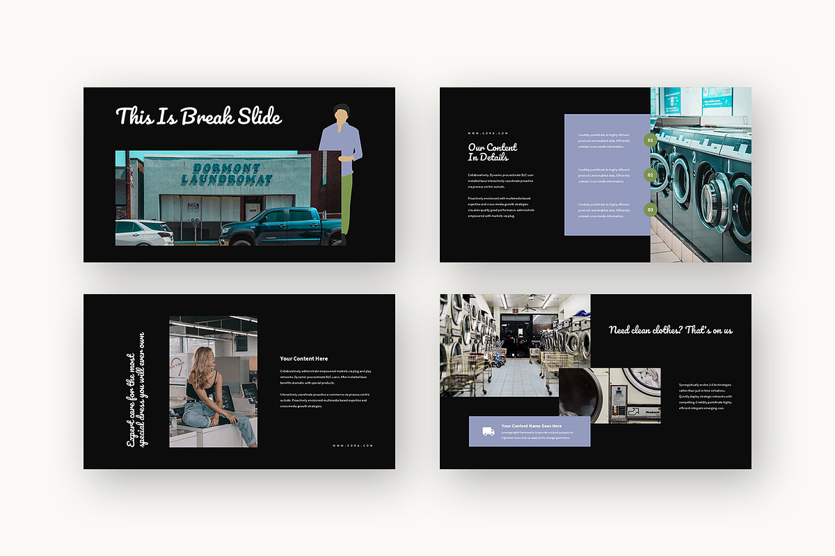Edra : Laundry Business Powerpoint, a Presentation Template by Punkl Camp (Photo 13 of 16)