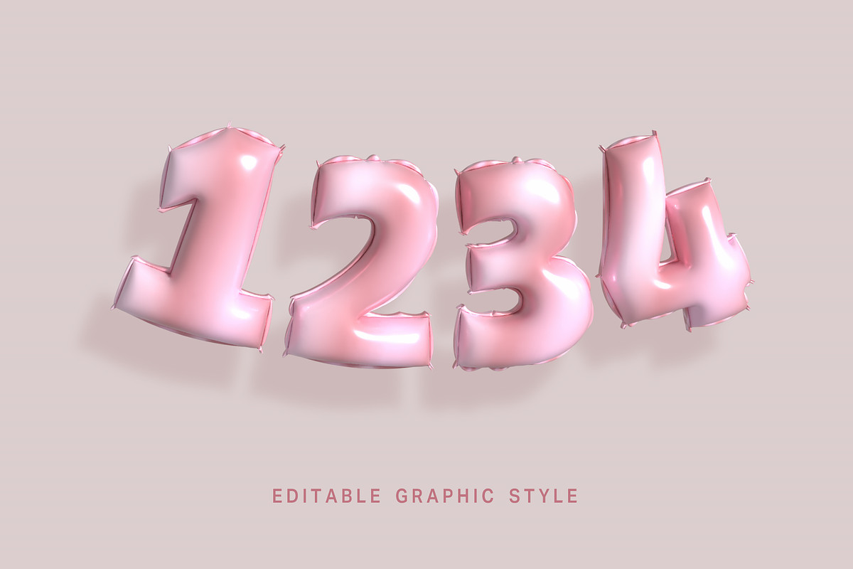 Gloss Balloon 3D Text Effect preview 2