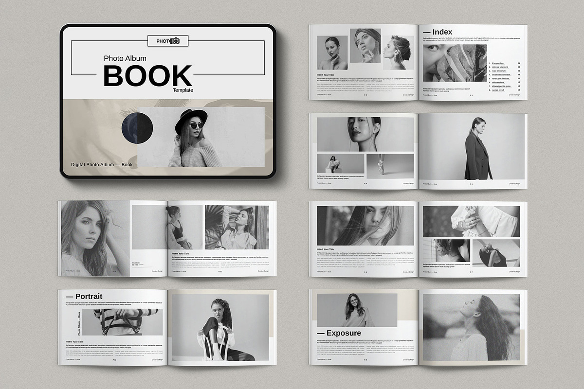 Digital Photo Album Book Landscape, a Brochure Template by E-Type (Photo 1 of 10)