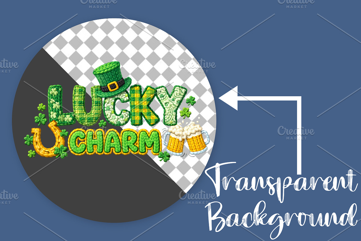 Crochet LUCKY St. Patrick's Day PNG, an Illustration by Canvas Craft (Photo 2 of 4)