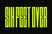 Six Feet Over, a Sans Serif Font by Brad Mead (Thumbnail 1 of 6)