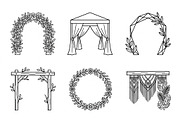 Bundles Set Floral Wedding Icons, an Outline Icon by adenpinkstore (Thumbnail 44 of 44)