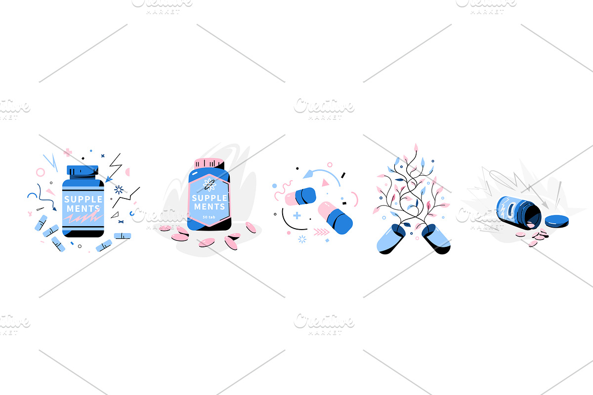 Supplements concept vector, a Healthcare Illustration by Zaie