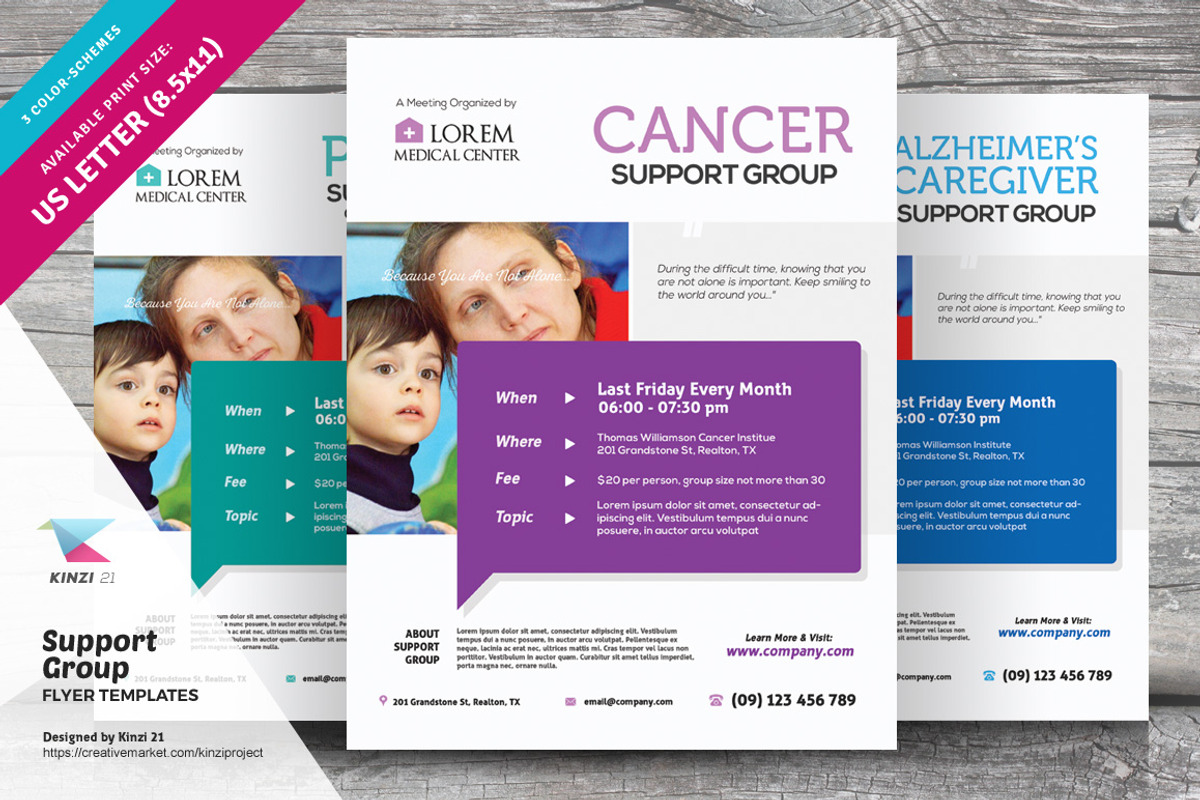 Support Group Flyer Templates, a Flyer Template by kinzi21 (Photo 1 of 4)