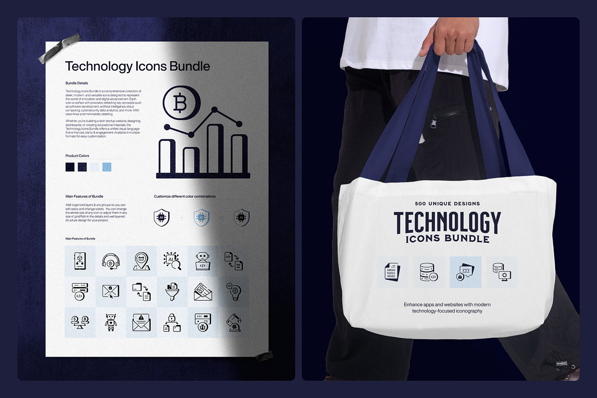500 Technology Icons, an Outline Icon by Prosymbols (Photo 4 of 18)