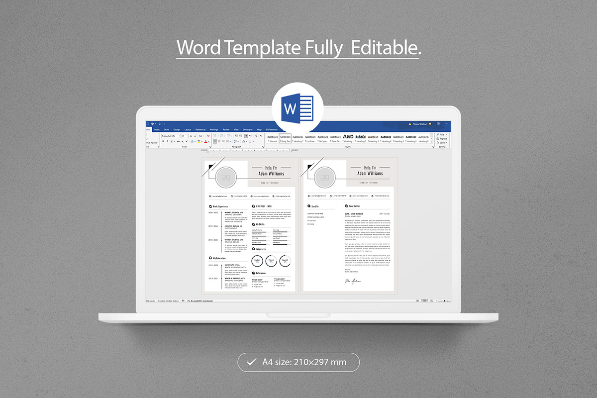 Resume / CV Template, a Resume Template by Creativity-Design (Photo 4 of 4)