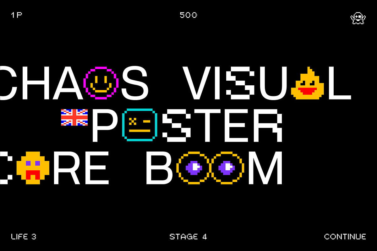 Pixelica. Color font, a Sans Serif Font by Foxys Type (Photo 5 of 8)