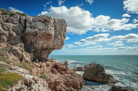 Cliffs and rocky formations along th, a Photo by Iftikhar Alam