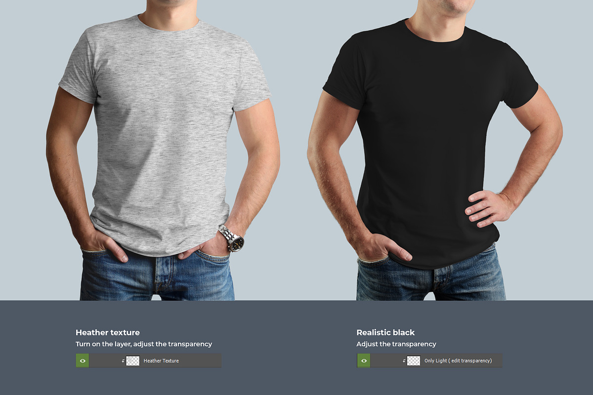 10 T-Shirts Men's Mockups, a Shirt Mockup by Grow Design Craft Studio (Photo 4 of 7)