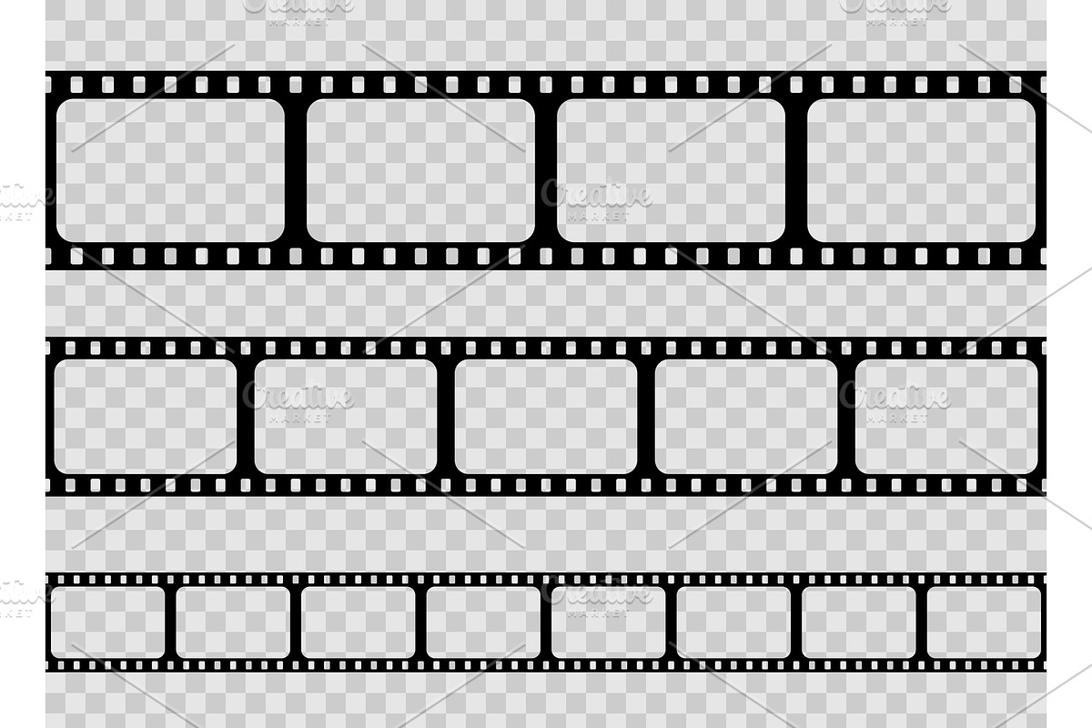 Old retro film strip frame, cinema., a Technology Illustration by HAPPY VECTOR