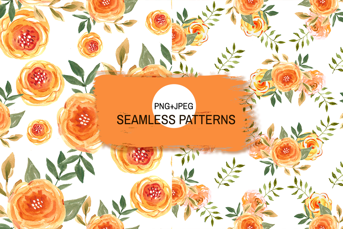 7  Watercolor seamless patterns, a Pattern Graphic by TATIANA_GERICH (Photo 2 of 4)