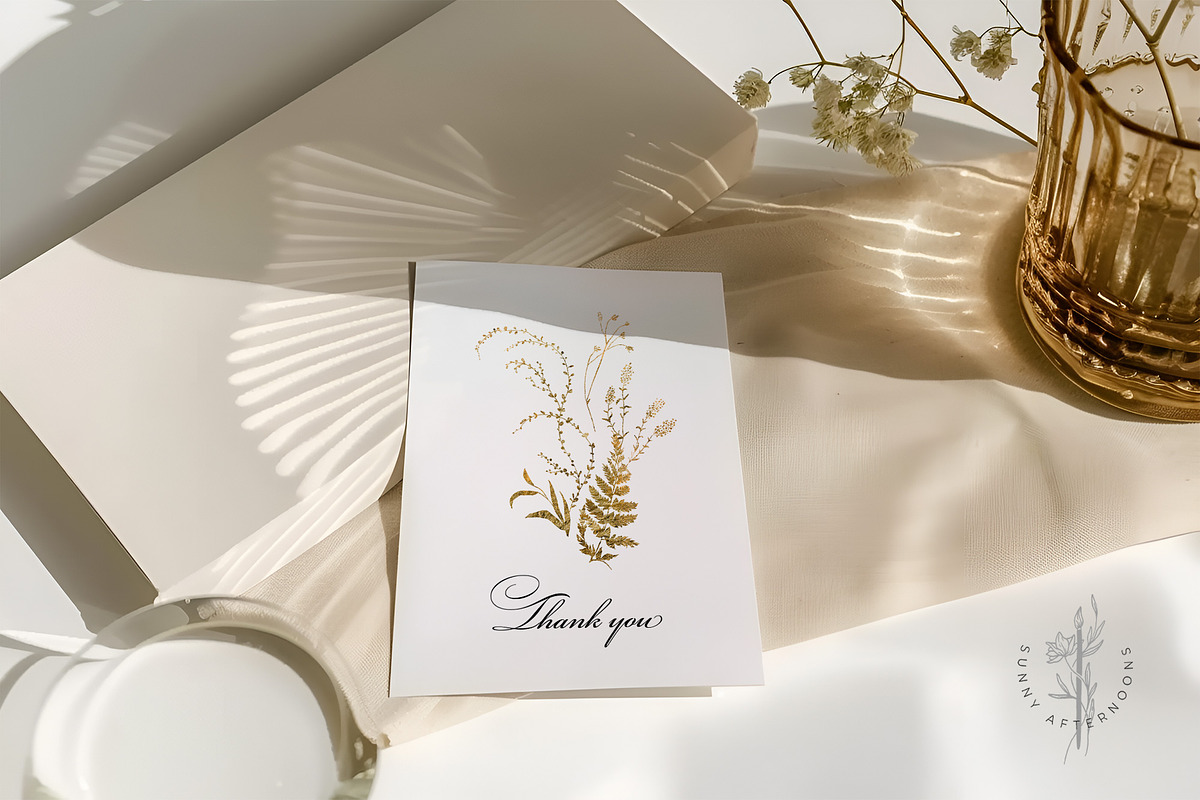 Gilded Petals Gold Foliage, an Illustration by SunnyAfternoons (Photo 13 of 13)