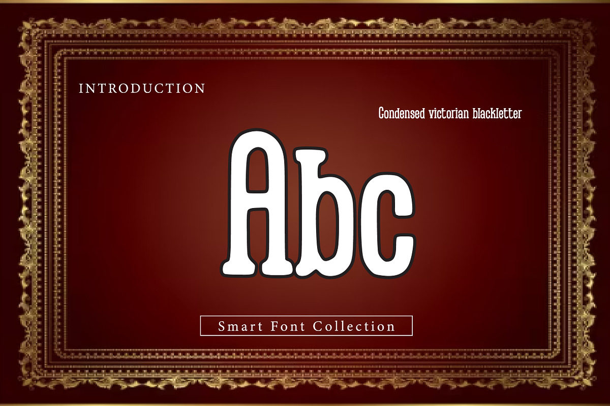 Condensed victorian blackletter, a Blackletter Font by Wow Magic