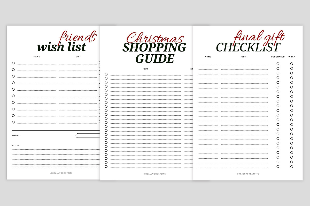 Christmas Gift Planning, a Stationery Template by DesignByStore (Photo 2 of 3)