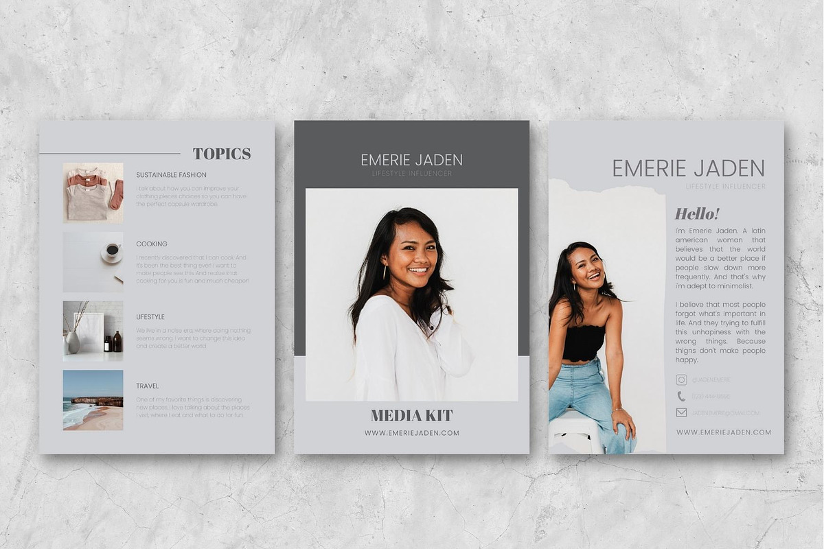MEDIA KIT CANVA TEMPLATE, a Marketing Template by The Little Lily Studio (Photo 2 of 4)