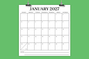 2027 Square Serif 12x12 Calendar, a Stationery Template by Running With Foxes (Thumbnail 1 of 5)