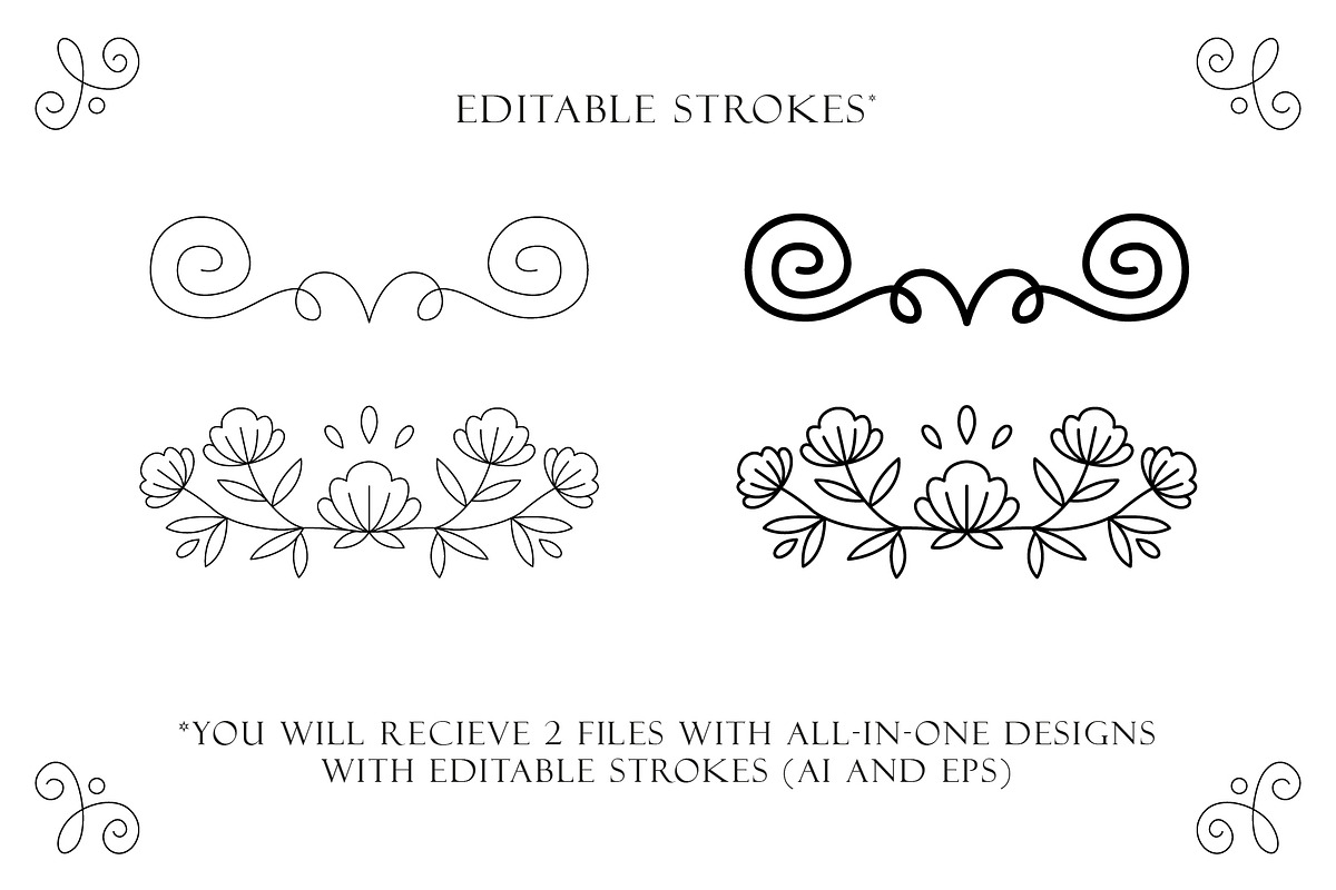 Hand drawn elegant dividers, an Object Graphic by Tiger and Flower (Photo 5 of 16)