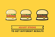 Hamburger Builder, a Food Illustration by S4 Shop (Thumbnail 4 of 4)