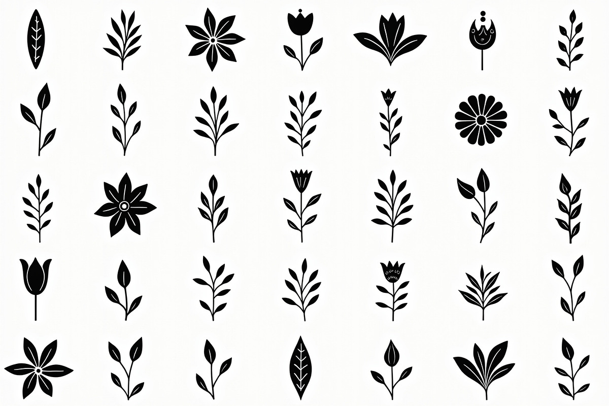 Simple Botanical Doodle Pack, an Illustration by Gfx_Store (Photo 6 of 10)