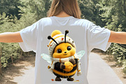 watercolor bee bumble clipart bundle, an Illustration by GatewayDesign (Thumbnail 5 of 7)