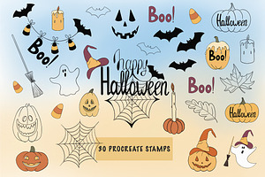 Halloween Procreate Stamps
