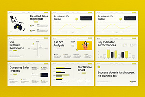 Yellow Sales Strategy Plan Keynote