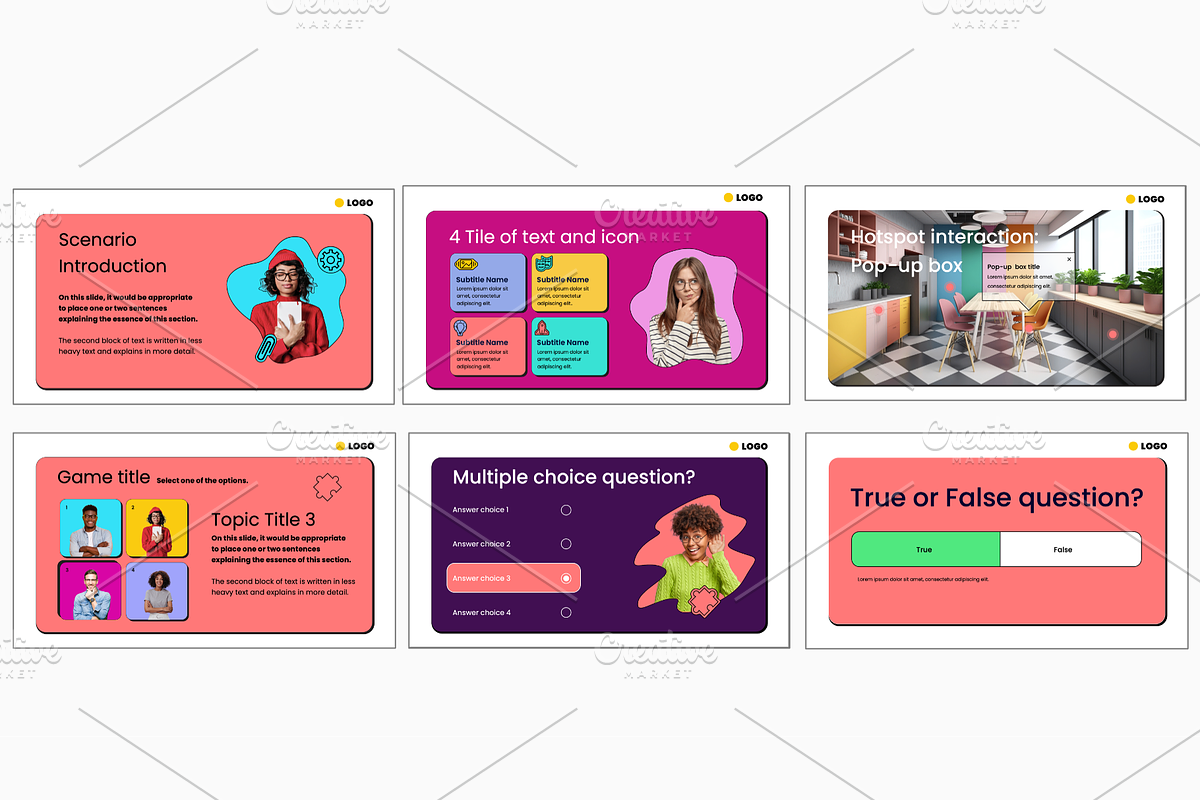 Interactive learning presentation
