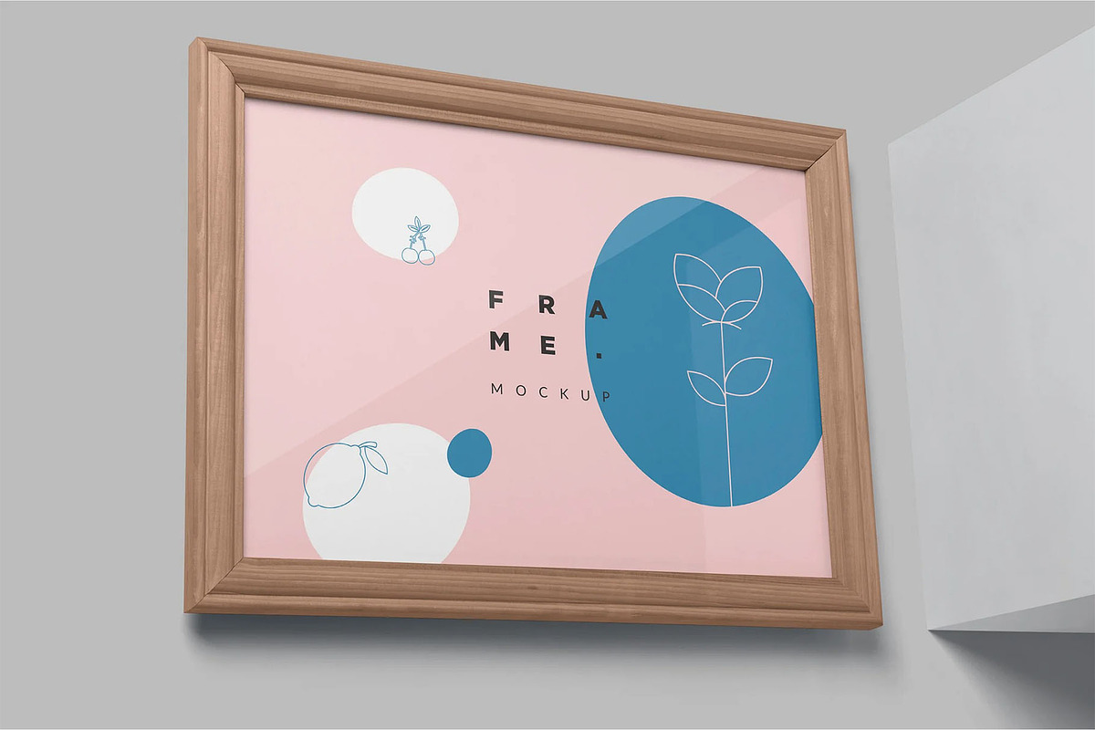 Rectangle Wooden Frame Mockups, an Advertising Mockup by megostudi0 (Photo 2 of 6)