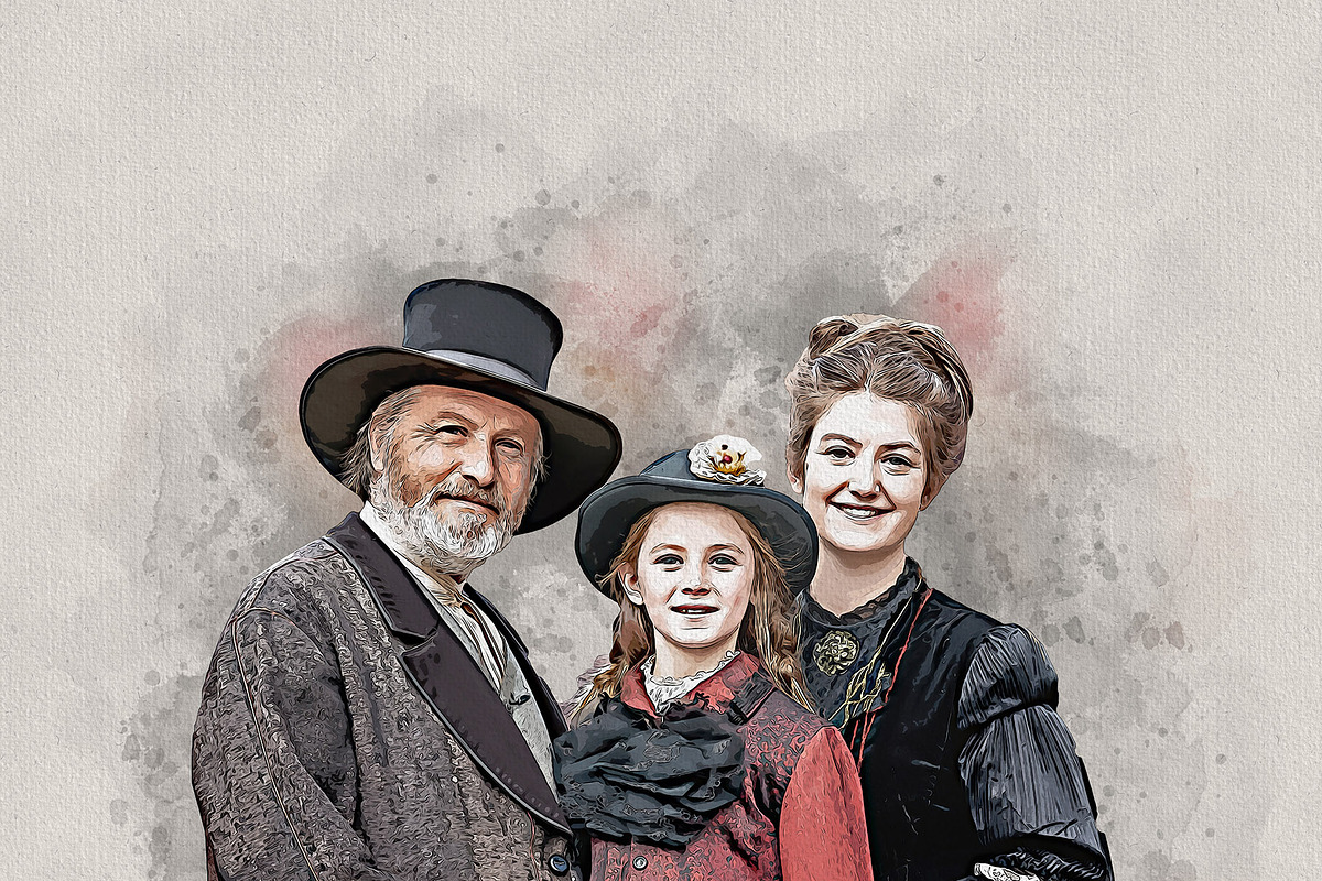 Costume Family Watercolor Art, an Action Add-On by MRI STUDIO (Photo 13 of 27)