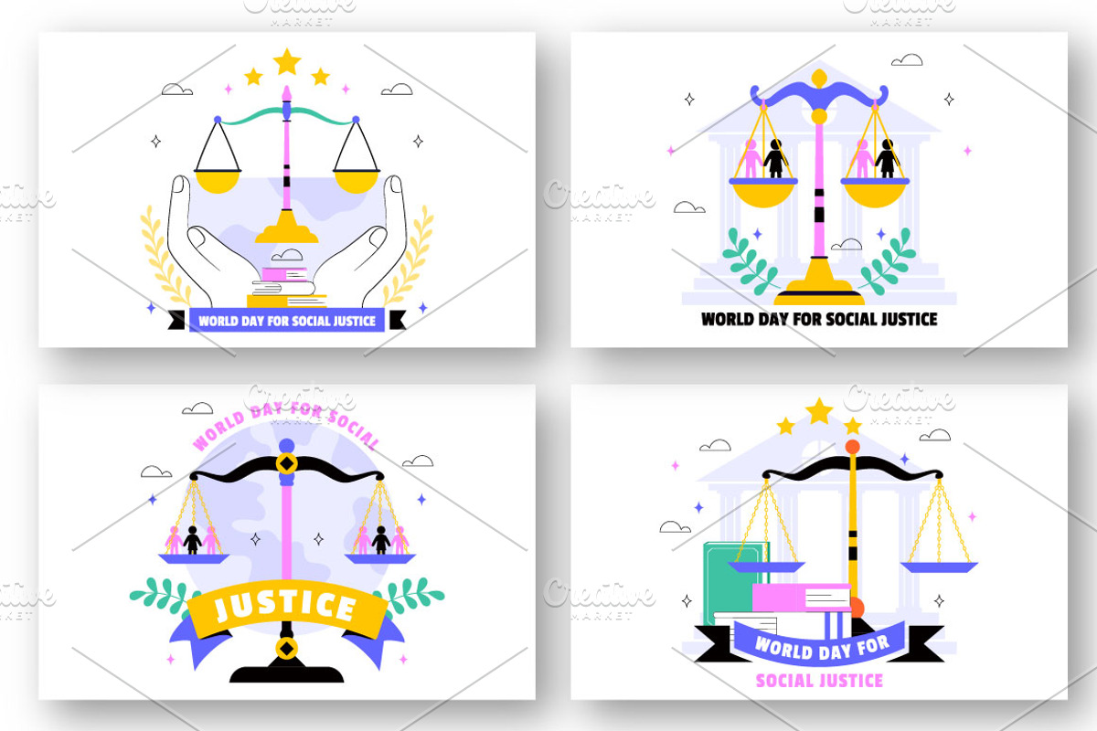 10 World Day of Social Justice, a Person Illustration by denayunebgt (Photo 3 of 4)