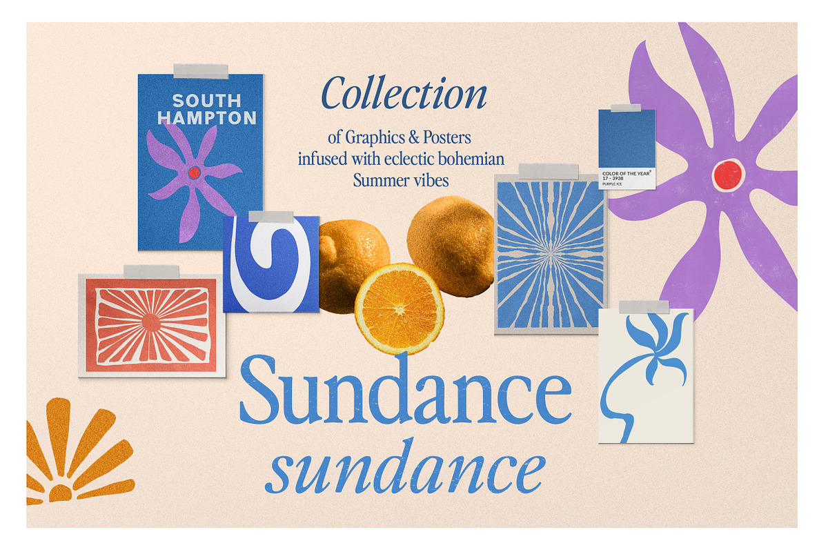 Eclectic Boho Retro Summer Graphics, a Texture Illustration by Laras Wonderland (Photo 1 of 9)