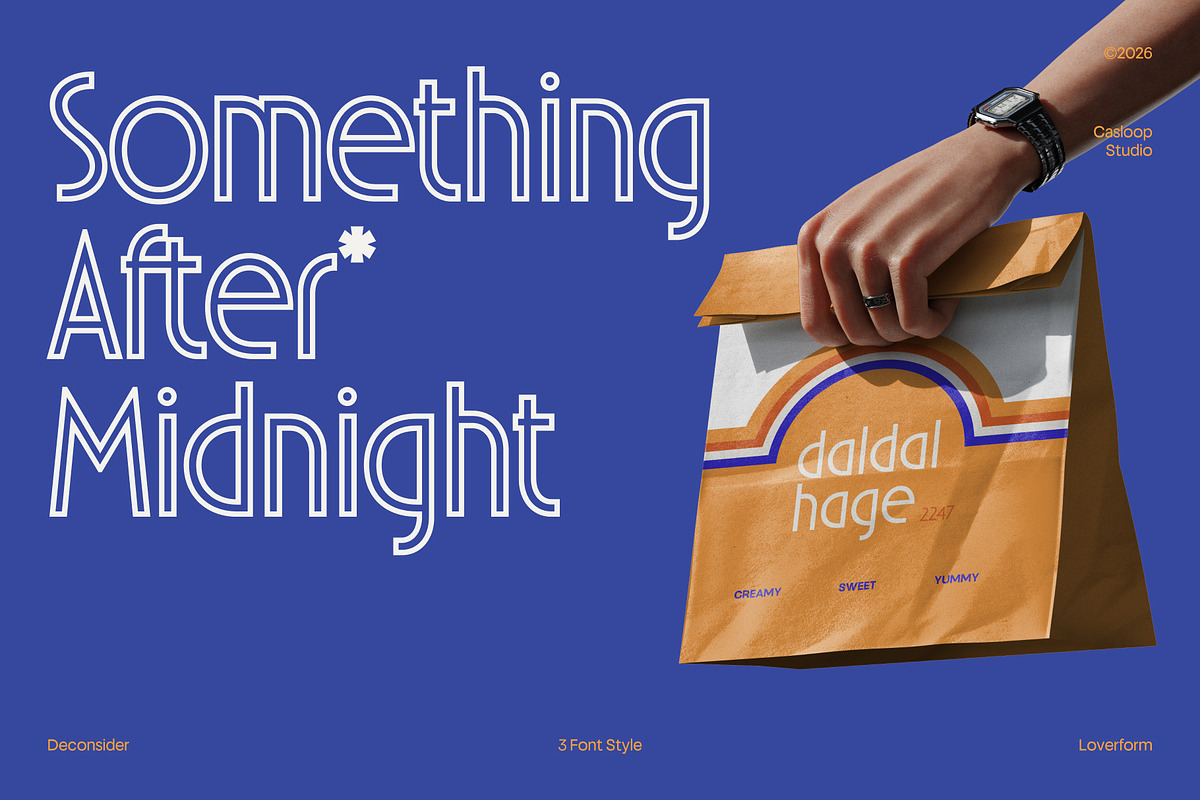 Deconsider – Cafe Display Font, a Sans Serif Font by Casloop Studio (Photo 6 of 10)
