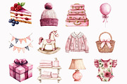 Burgundy Baby Girl Clipart, an Illustration by Design Market (Thumbnail 5 of 7)