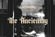 The Ancienthy - Modern Blackletter, a Blackletter Font by Pinakiaa Studios (Thumbnail 1 of 9)