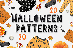 20 halloween patterns pack!
