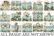 Whimsical Summer Funny Fence Clipart, an Illustration by Canvas Craft (Thumbnail 3 of 7)