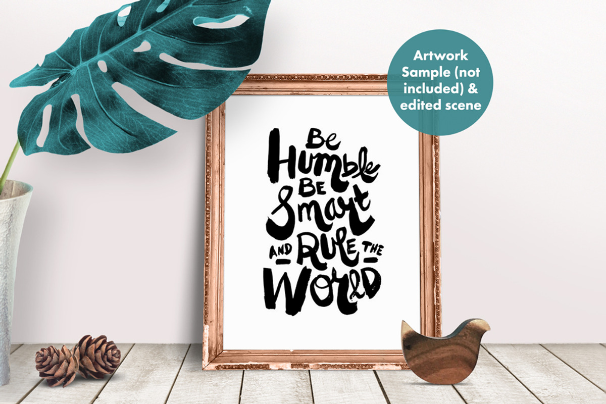 Frame Mockup w/ Philodendron & Decor, a Print Template by Hype Your Prints (Photo 6 of 10)