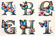 Spring Alphabet Sublimation Clipart, an Illustration by DreamArtGraphic (Thumbnail 2 of 7)