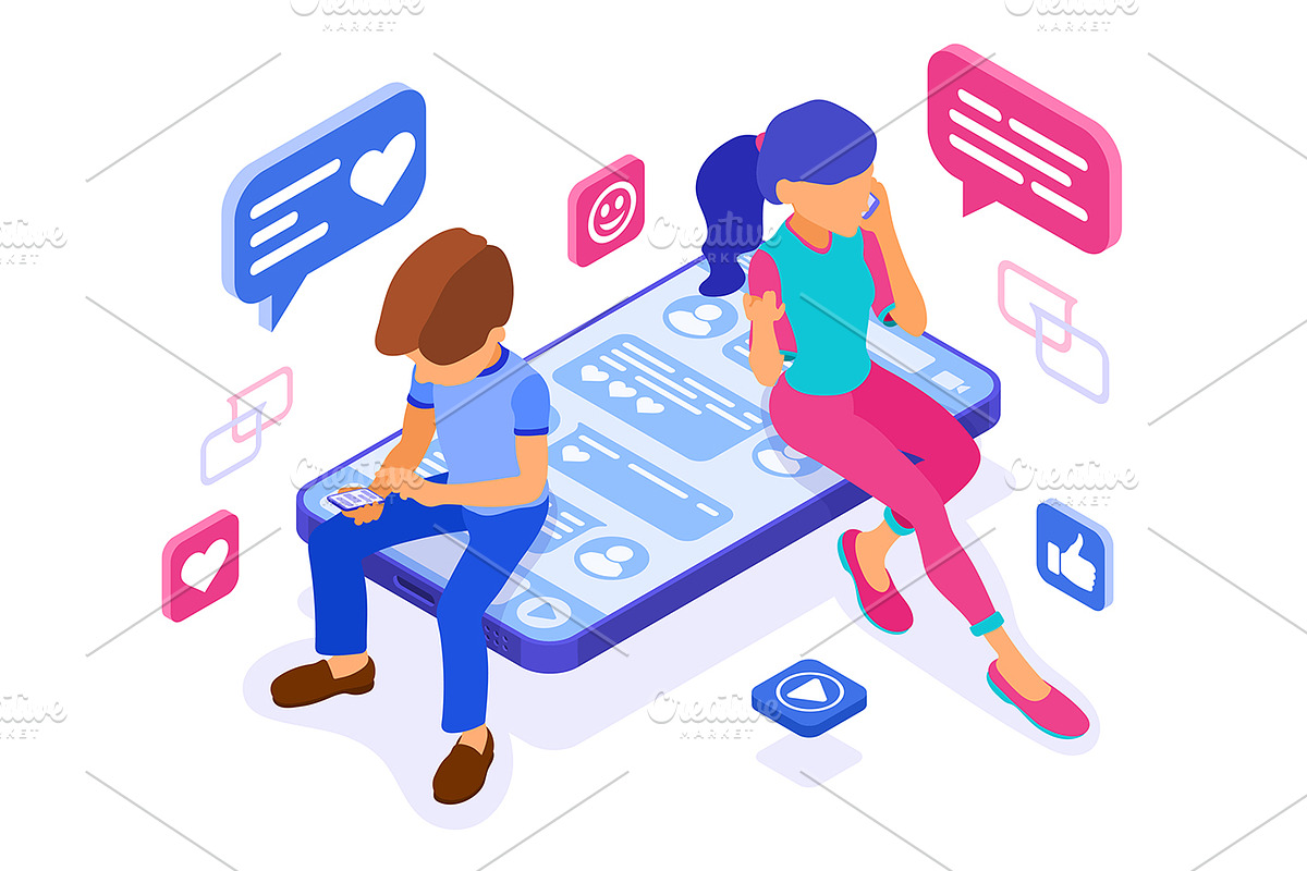 Online chat dating friendship, a Person Illustration by TAlex (Photo 8 of 16)