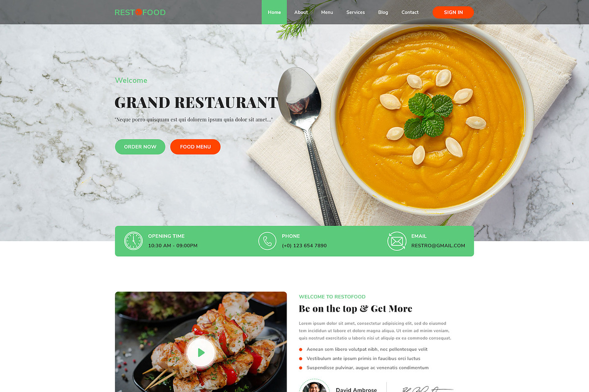 Restaurant food template design, a Templates & Theme by Neha Guleria (Photo 3 of 7)