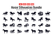Horse Silhouettes Bundle, an Illustration by Creative_View (Thumbnail 2 of 4)