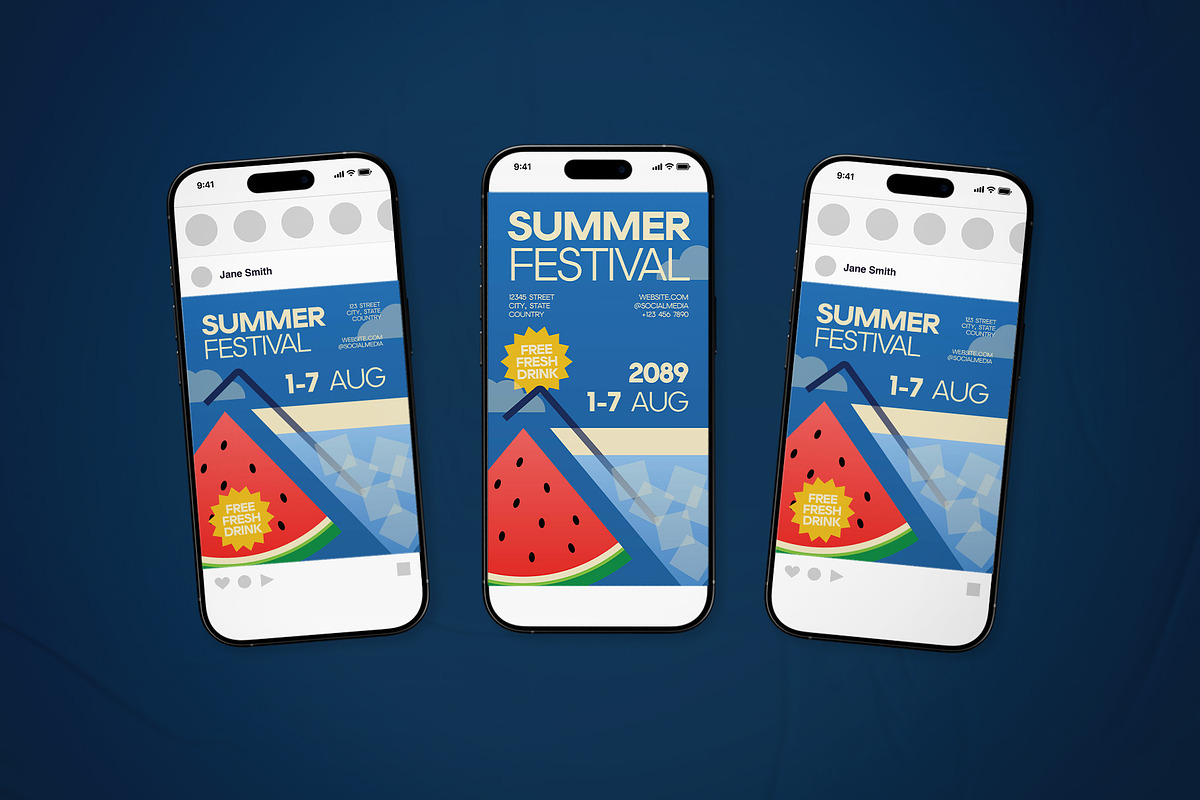 Summer Festival Event Flyer Set, a Flyer Template by The Good Store (Photo 2 of 2)