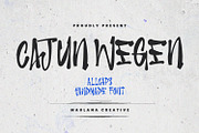 Cajun Wegen All Caps Handmade Font, a Font by Maulana Creative (Thumbnail 1 of 13)
