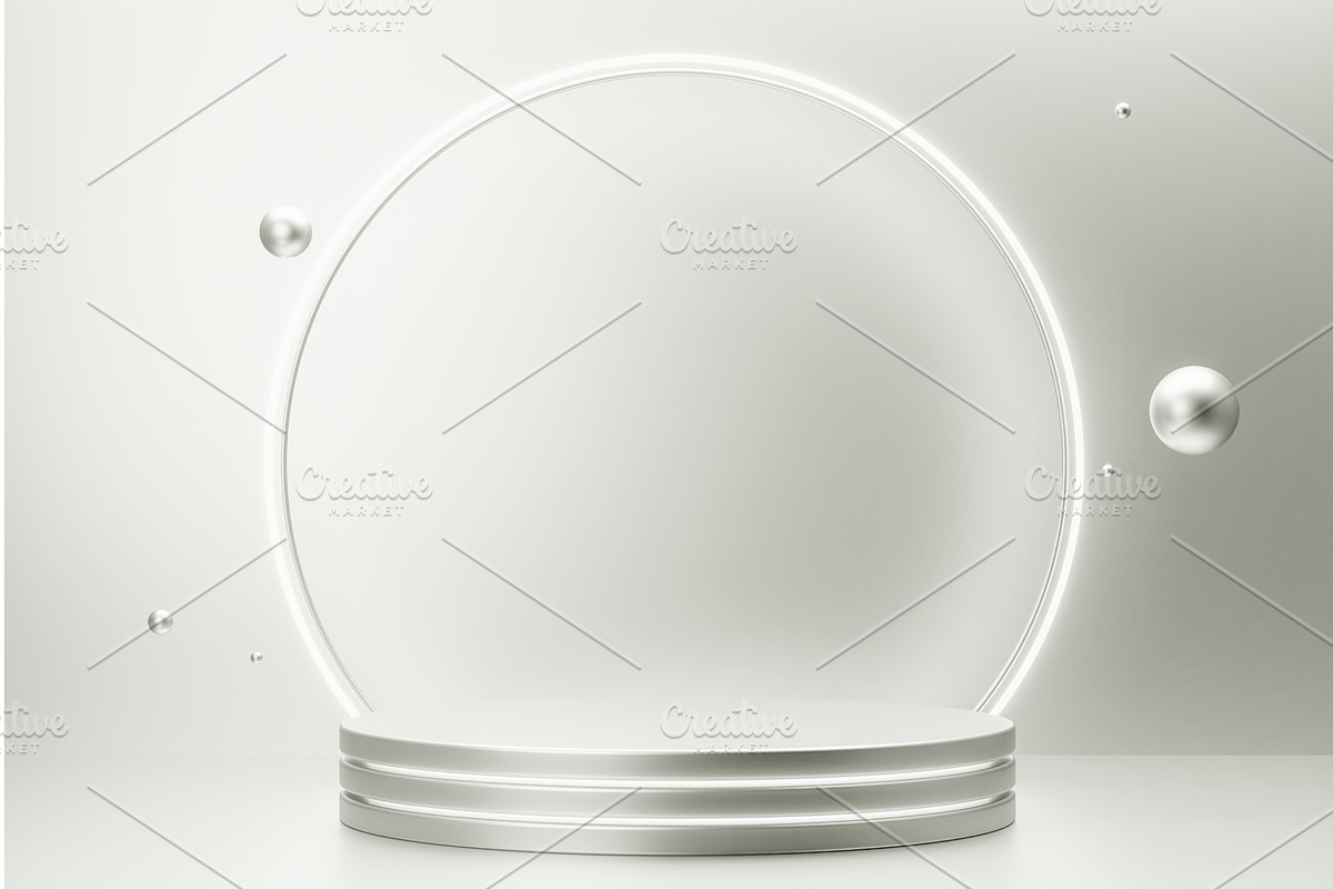 White product display podium with, an Object 3D Model by Anna Efetova