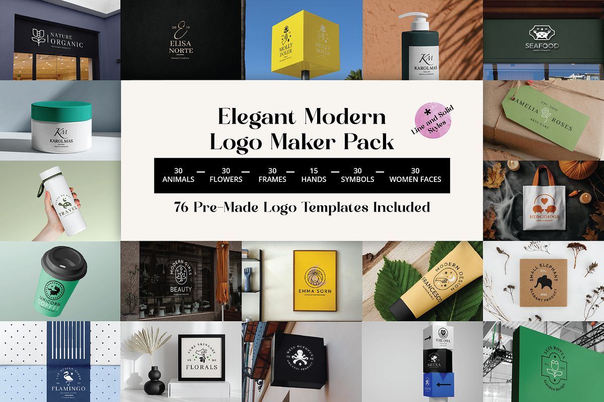Elegant Modern Logo Maker Pack, a Branding & Logo Template by Design_Planet (Photo 1 of 29)