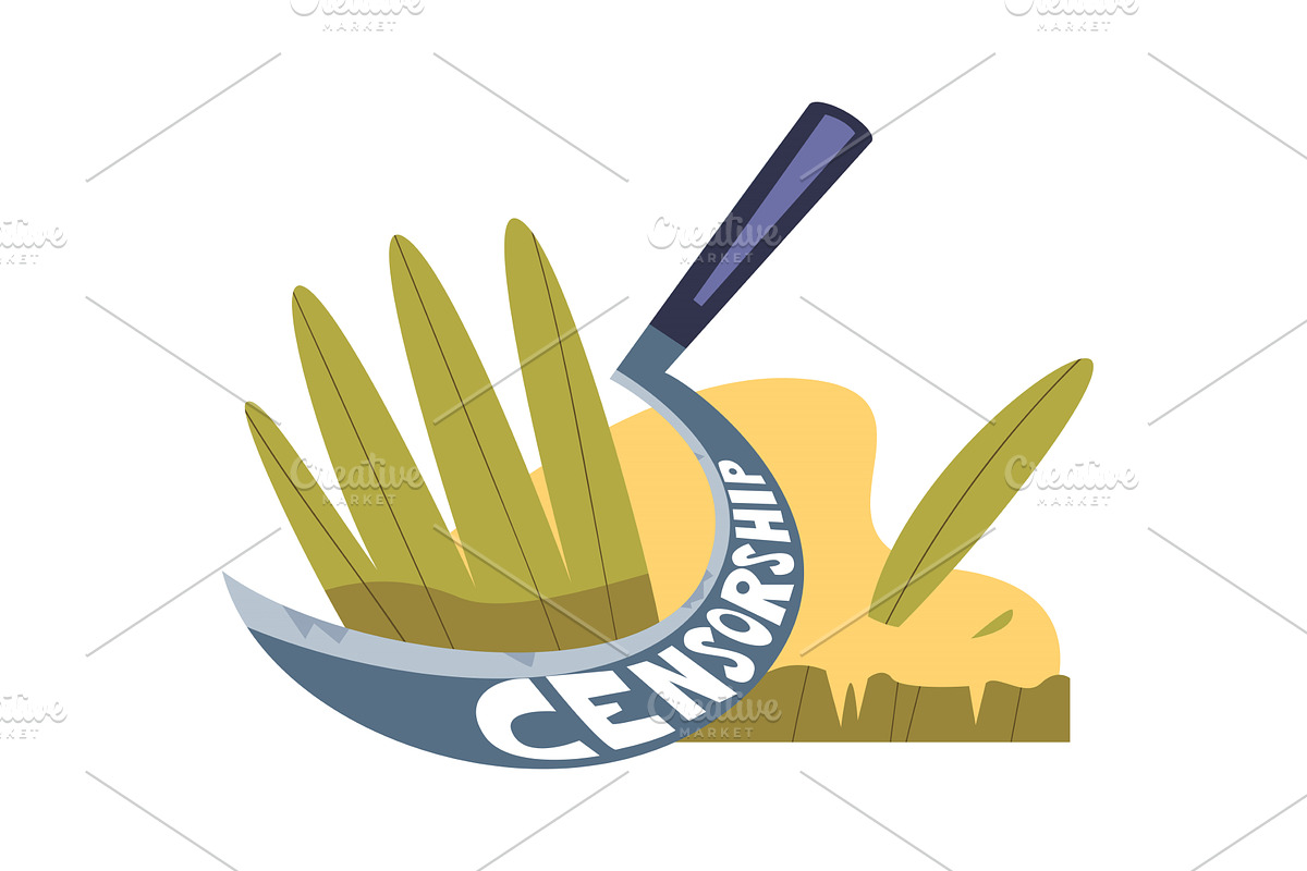 Prohibition of Independent Media, an Illustration by TopVectors