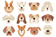 Dog Faces Bundle, an Animal Illustration by DearLetters (Thumbnail 3 of 11)